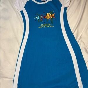 Blue and White St. Kitts West Indies Dress
